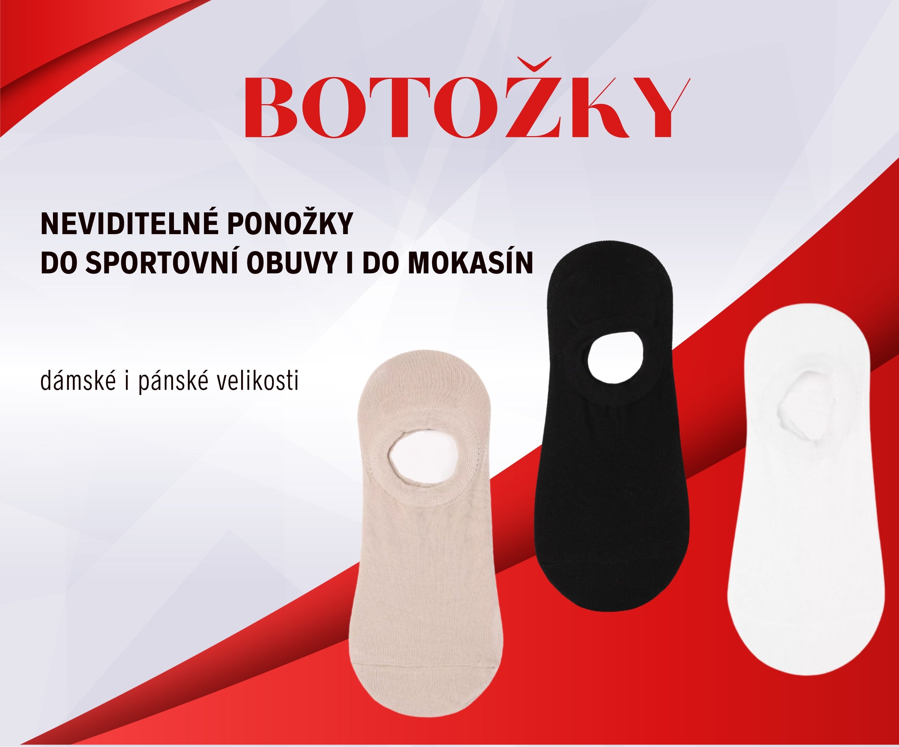 Botožky - neviditelné ponožky