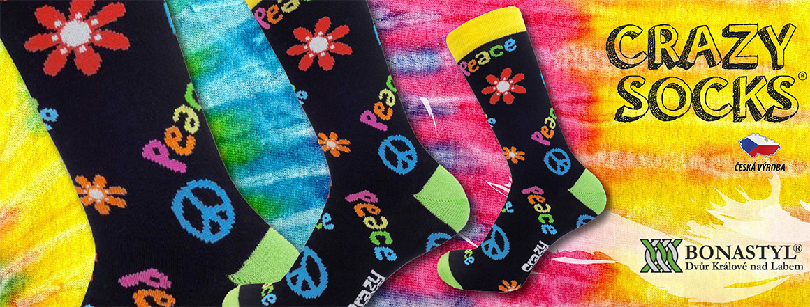 Veselé ponožky PEACE