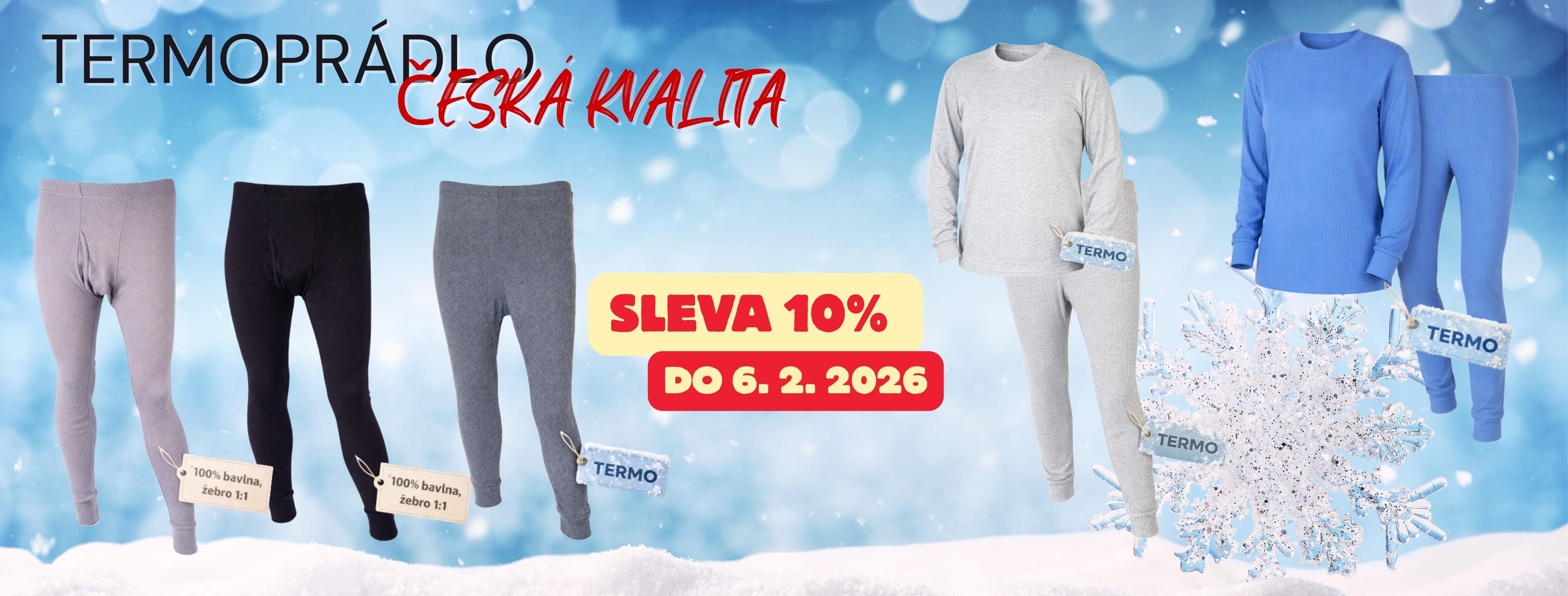 Sleva 10% na termoprádlo