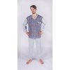 GABRIEL pánské pyžamo, výstřih V, náplet 2