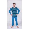 GABRIEL pánské pyžamo, výstřih V, náplet 3
