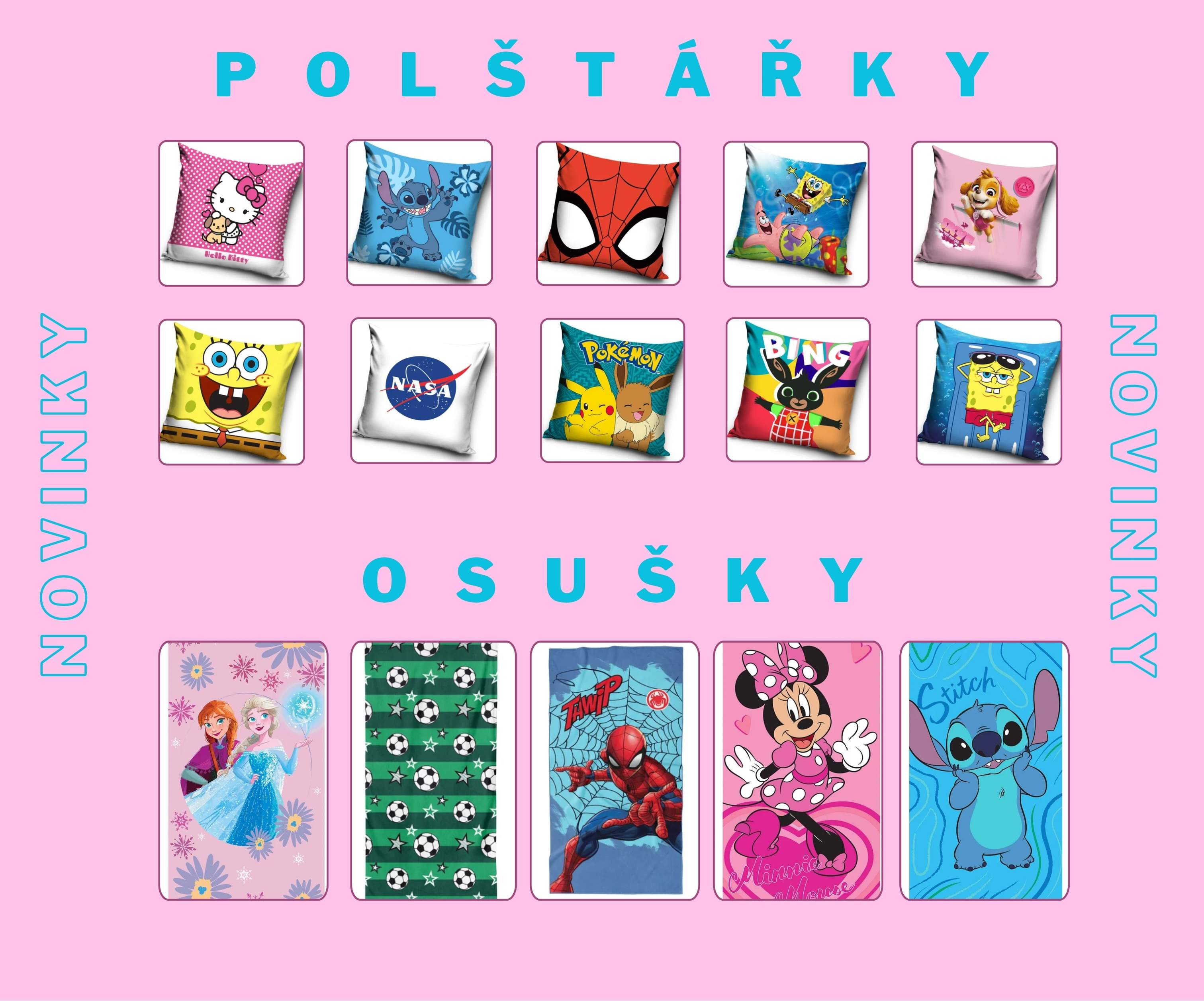 Dětské osušky a polštářky