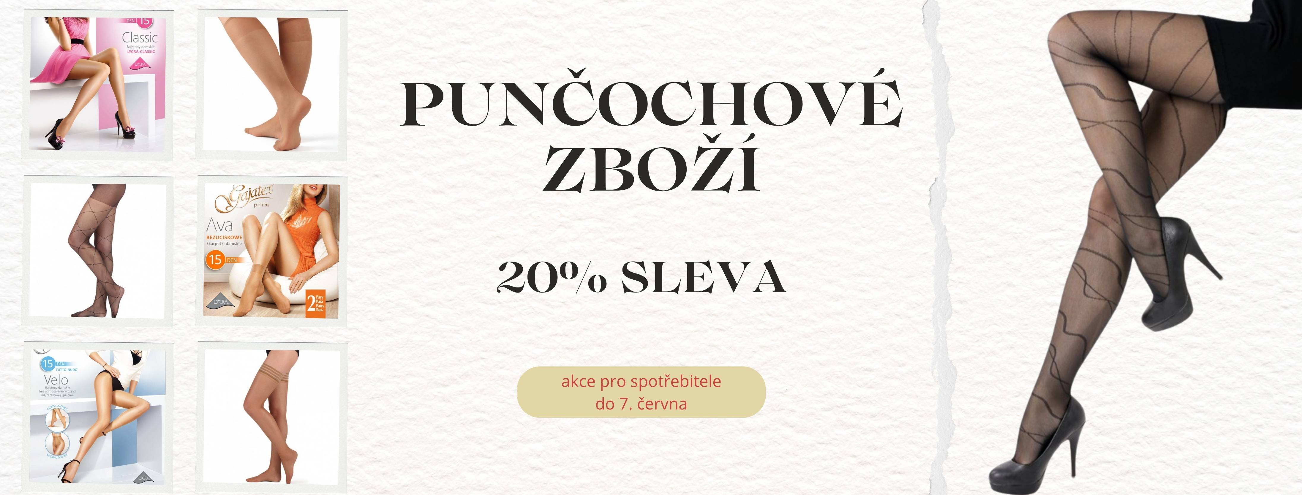 Sleva na punčochové zboží 20%