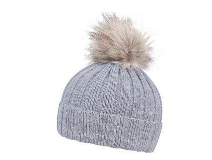 POM zimní čepice s bambulí 1