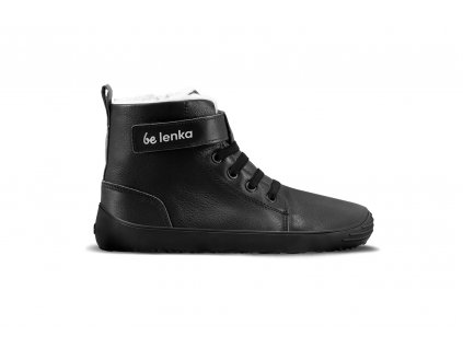 Dětské zimní barefoot boty Be Lenka Winter Kids - All Black