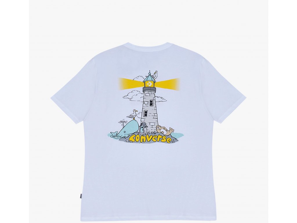 Converse tričko Lighthouse Tee - White - BonBon skateshop