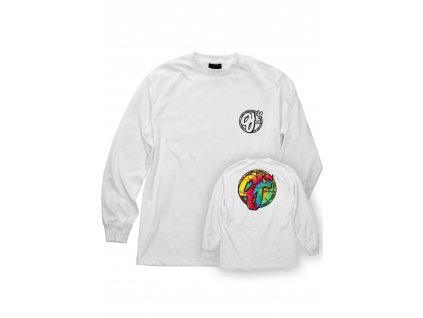 OJ's tričko Trippy Juice L/S Regular T - Shirt Mens OJ - WHITE