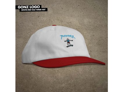 Thrasher šiltovka Gonz Old Timer Hat - White / Red