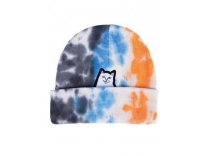 RIPNDIP čiapka Lord Nermal Beanie - Grey, Blue, & Orange Tie Dye