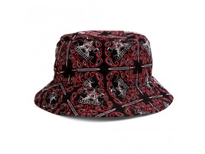 Thrasher klobúk Bandana Bucket Hat - Black/Red
