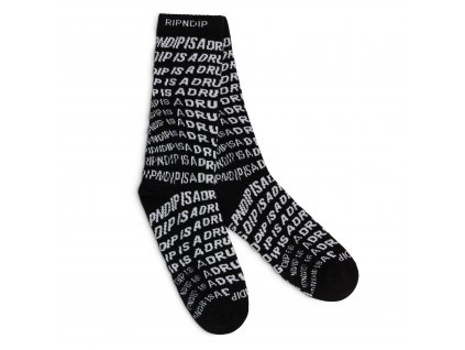 RIPNDIP ponožky Drug From God Socks - Black and White