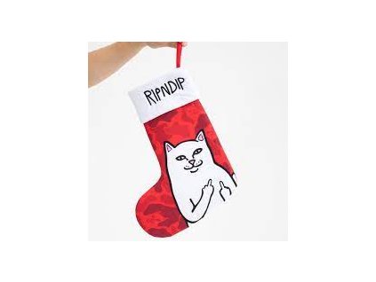 RIPNDIP vianočná ponožka Lord Nermal Christmas Stocking Red