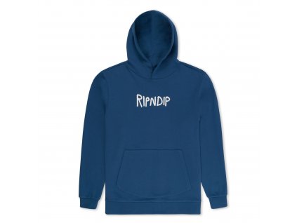 RIPNDIP mikina Rubber Logo Hoodie -Pacific Blue