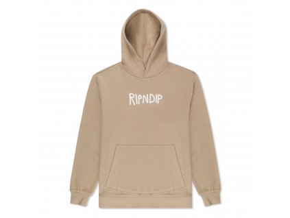 Ripndip mikina RIPNDIP RUBBER LOGO HOODIE (SAND)