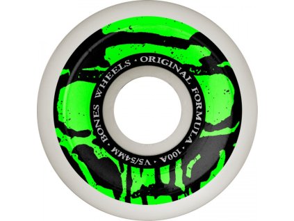 BONES kolieska Mummy Skulls Sidecut V5 - 54mm 100a - Green