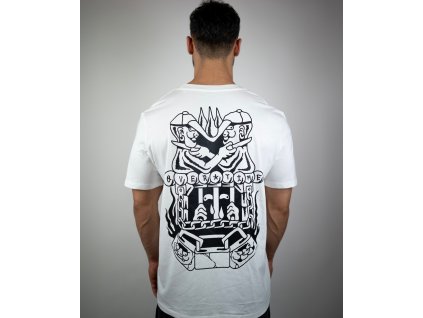 Overtime tričko @NUNK1ADEUS Black Logo White T-Shirt