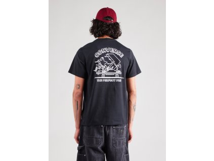 CONVERSE tričko Holiday Skate tee -  Black