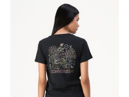 Converse tričko dámske Flower Garden Tee - Black