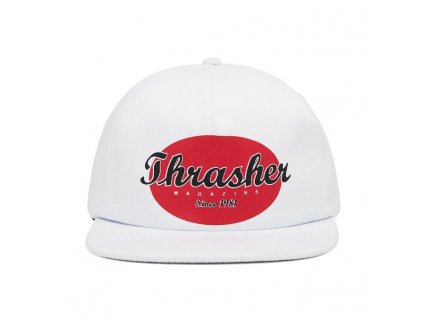 Thrasher OVAL SNAPBACK WHITE