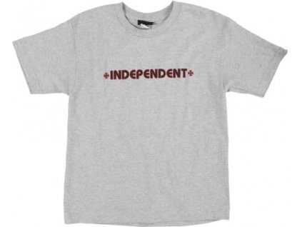 Independent tričko- chlapčenské Bar/Cross T-Shirt -grey Youth XL