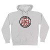 INDEPENDENT mikina P/O Cross Hooded Midweight Red/ White