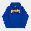 Thrasher mikina Flame hood - Royal blue