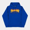 Thrasher mikina Flame hood - Royal blue
