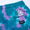 RIPNDIP kraťasy Peeking Nermal Sweatshorts- Teal / Lavender Tie Dye