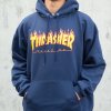 Thrasher mikina Flame hood - Navy