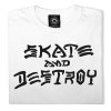 Thrasher tričko SKATE AND DESTROY - White