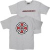 Independent tričko- chlapčenské Bar/Cross T-Shirt -grey Youth XL