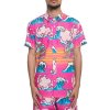 Pink Dolphin košeľa SUMMER SPLASH S/S BUTTON UP- pink