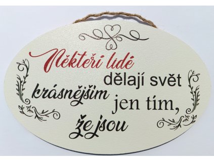 Dřevěná dekorace - Někteří lidé, 28x18 cm