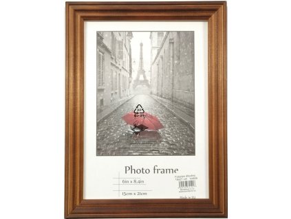 Fotorám dřevěný hnědý - frézovaný