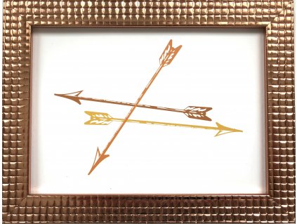 Fotorám plastový PLF 1913 - strukturovaný měděný