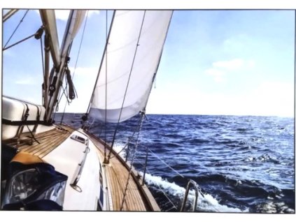 Obraz "Plachetnice" - tisk na papír lepený na MDF desku, 100x70cm