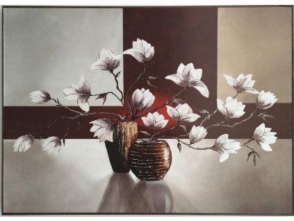 Obraz na desce "Kytka ve váze" 70x50cm