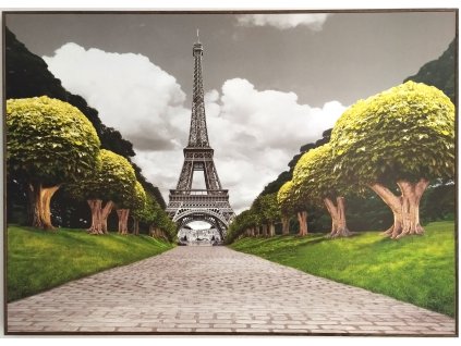 Obraz na desce "Eiffelova věž" 70x50cm