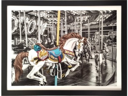 Obraz v rámu "Kolotoč" 43x33cm