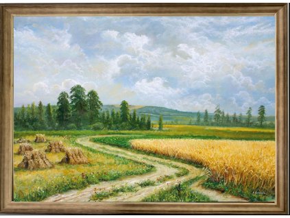 Obraz "Léto" - v dřevěném frézovaném rámu, 100x60cm