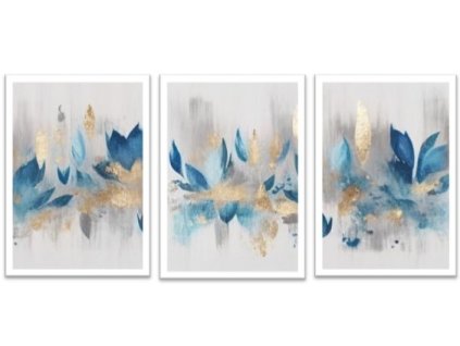 Sada obrazů 3dílná "Blue" 90x40cm