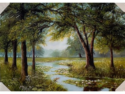 Obraz "Řeka" - tisk na papír na MDF desku, 70 x 50cm