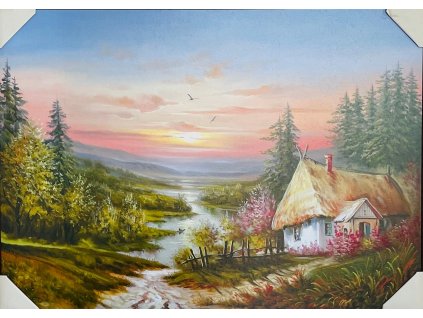 Obraz "Údolí" - tisk na papír na MDF desku, 70 x 50cm
