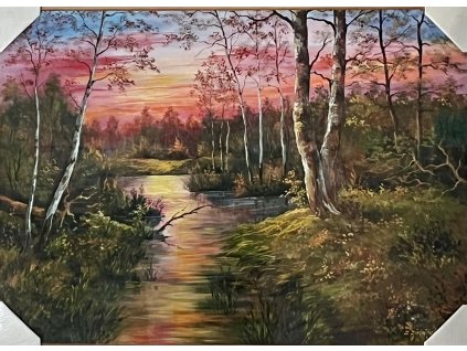 Obraz "Soutok řek" - tisk na papír na MDF desku, 70 x 50cm