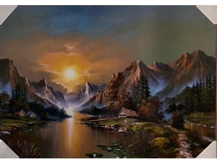 Obraz "Hory" - tisk na papír na MDF desku, 70 x 50cm
