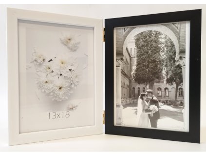 Dvojrám na fotografie černobílý