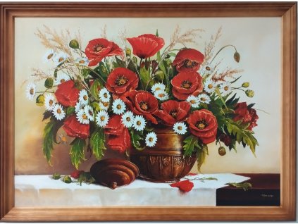 Klasik 70x50cm kytice vlčí máky