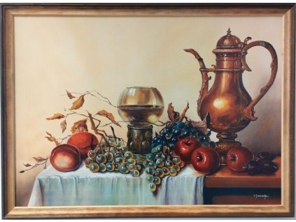 Obraz "Zátiší" - v dřevěném frézovaném rámu, 70x50cm