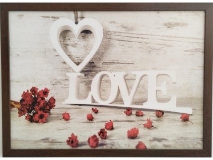 Obraz v rámu "Love" 70x50cm