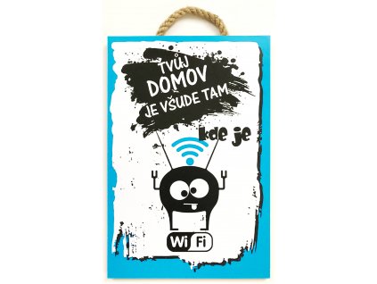 Dřevěný obraz "WIFI"